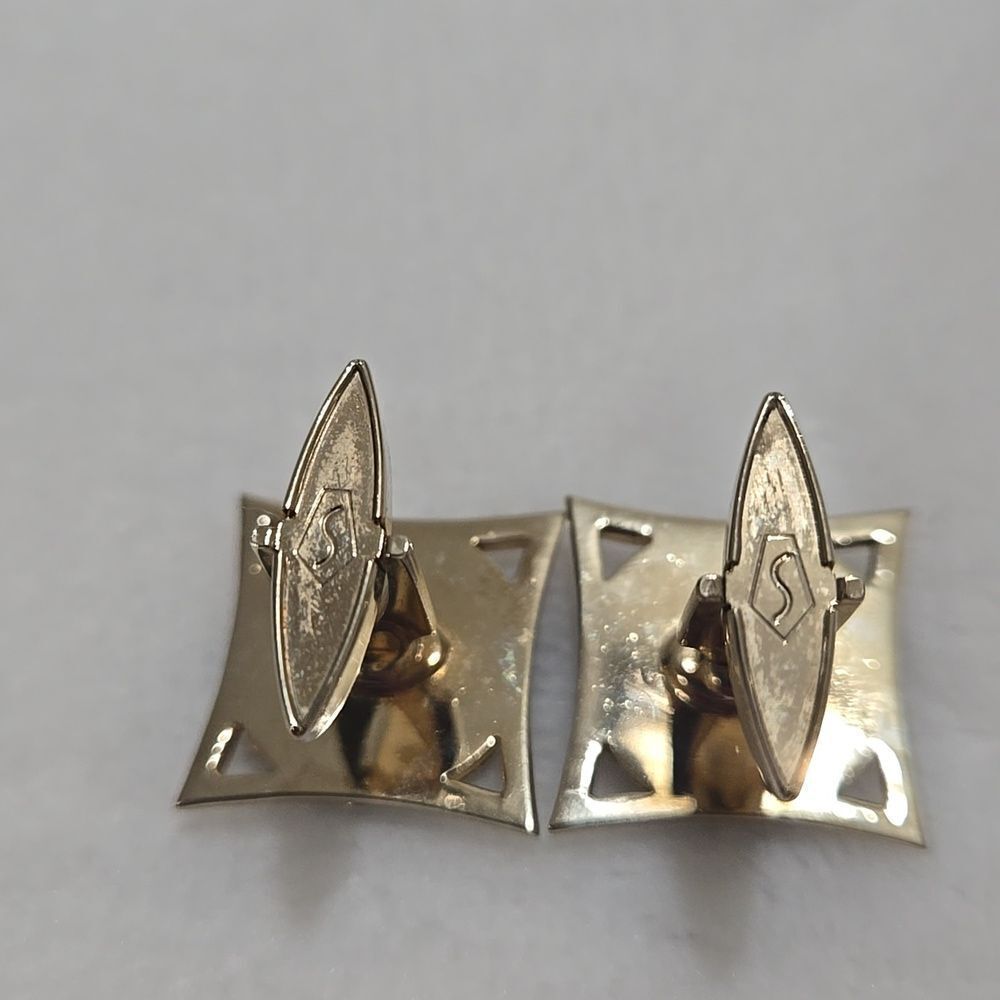 Cufflinks With Natural Tigers Eye Stone - Picture 3 of 7
